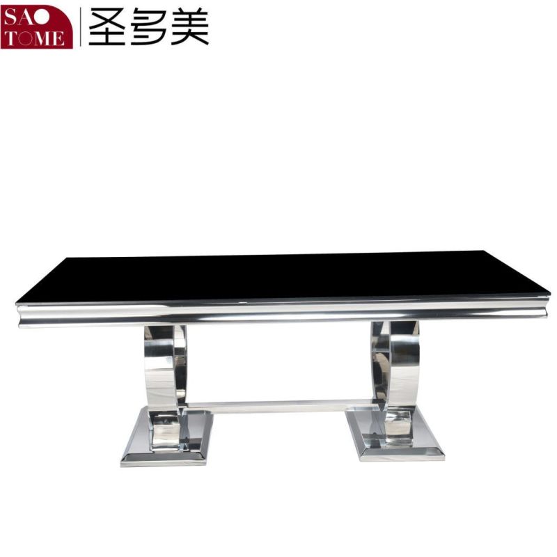 Living Room Furniture Rectangular Glass Top Coffee Table