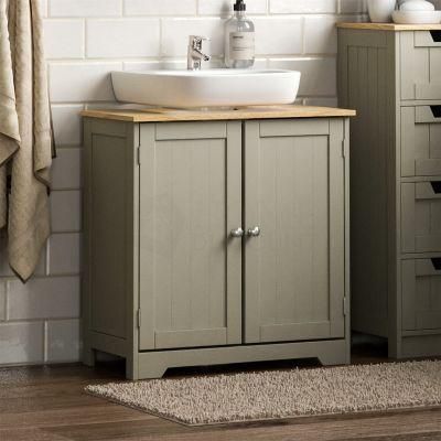 Bathroom Sink Cabinet Under Basin Unit Cupboard Storage Furniture Grey