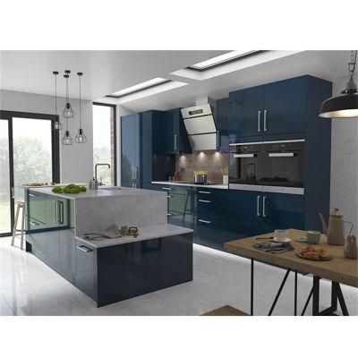 New Design American Modular Timber Veneer Kitchen Cabinet