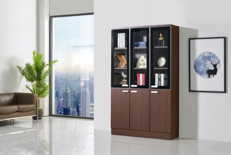 Modern Design MDF Wooden 2 Doors 3 Doors Office File Cabinet Bookshelf