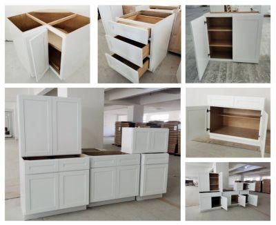 Solid Wood L Style Cabinext Kd (Flat-Packed) Customized Aluminum Kitchen Cabinets