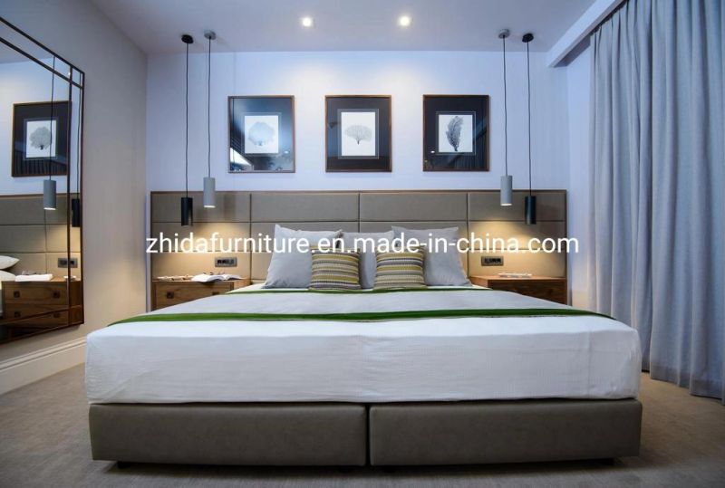 Modern Bedroom Furniture Simple Wooden Frame King Wood Double Beds
