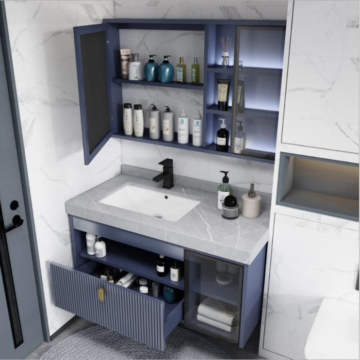 Rock Board Bathroom Cabinet Combination Modern Simple Nordic Oak Bathroom Intelligent Washstand Washbasin Washbasin