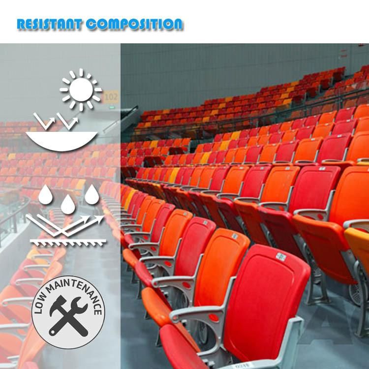 HDPE High Back Blow Stadium Chair Folding Plastic Seats for VIP Zone