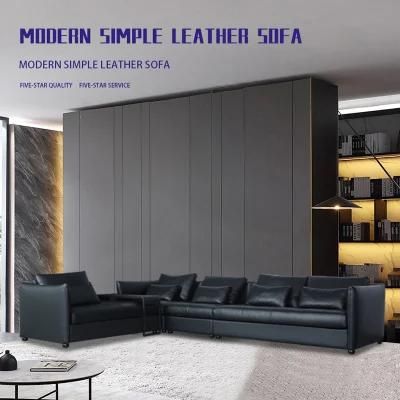 China Factory Modern Luxury Design Sectional Leather Sofa Living Room Furniture