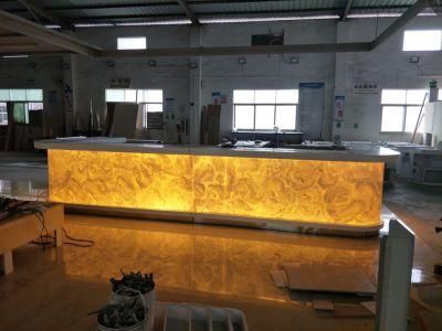 Luxurious LED Backlight Solid Surface Bar Counter for Restaurant, Hotel, Bar Club