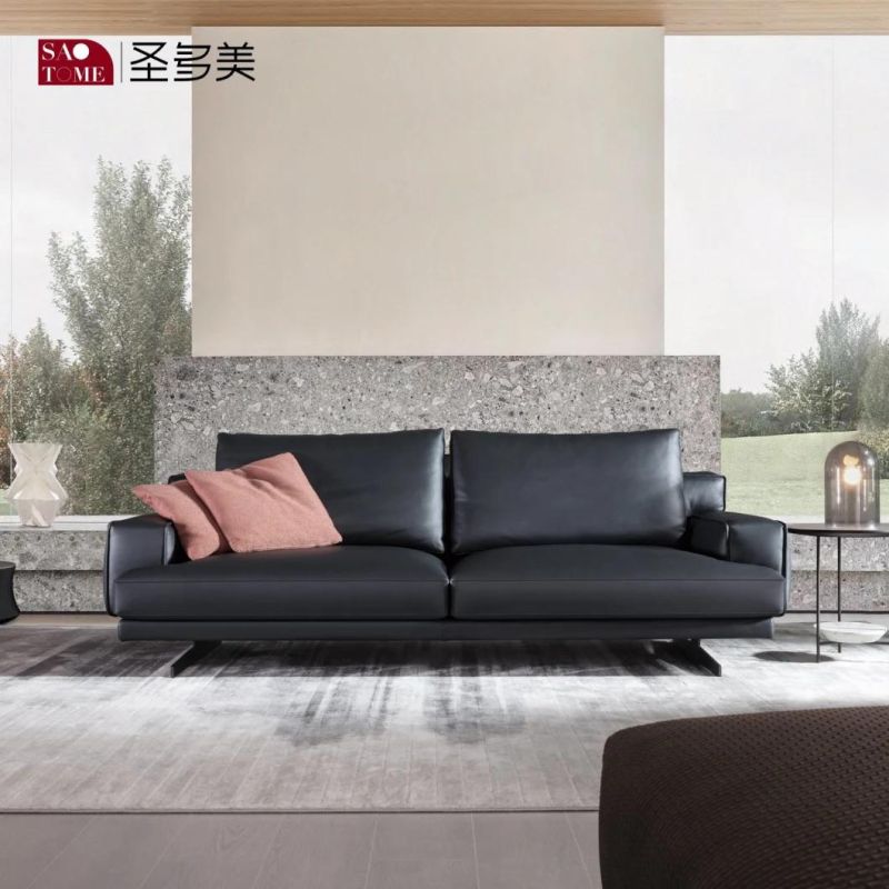 Italian Modern Sectional Leisure Living Room Genuine Leather Sofa