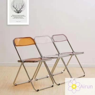 Clear Acrylic Folding Chairs Office PC Folding Chairs PC Transparent Folding Chairs for Meeting Room