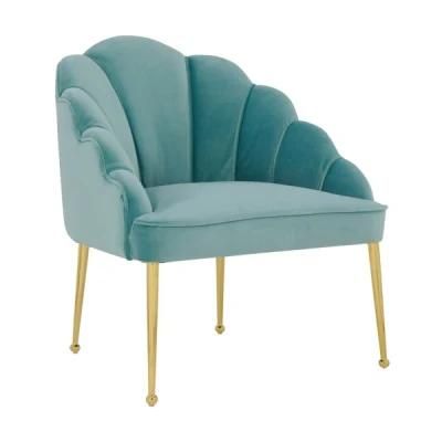 Hot Modern Furniture Velvet Chair Living Room Chair Metal Legs