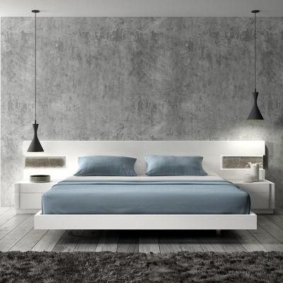 High Quality Wood Furniture White Glossy Modern Bedroom Furniture Beds