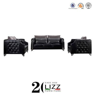 Modern Leisure Living Room Home Furniture Sectional Genuine Leather Sofa