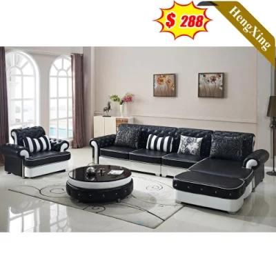 Modern Home Furniture Living Room Office PU Leather L Shape Sofa with a Single Seat Sofa