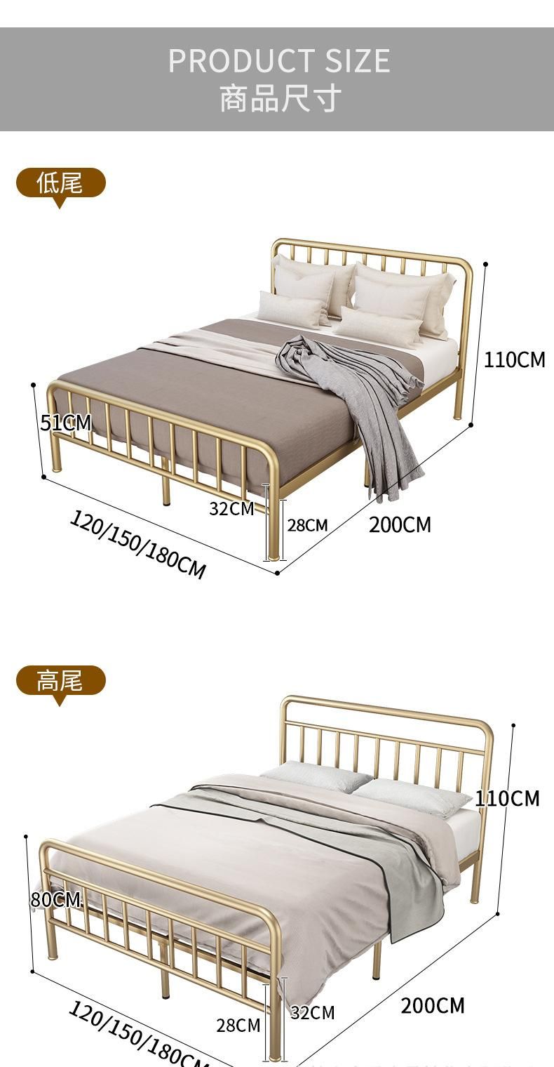 Modern Design Metal Bed Simple Metal Beds for Bedroom