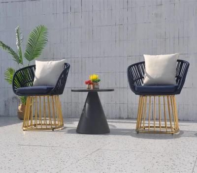 Wholesale Modern Style Rattan Aluminum Outdoor Patio Garden Outdoor Rattan Aluminum Furniture Chair Set