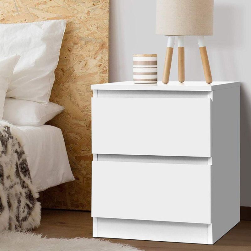 Modern White Bedside Table Side Table Nightstand End Table for Living Room