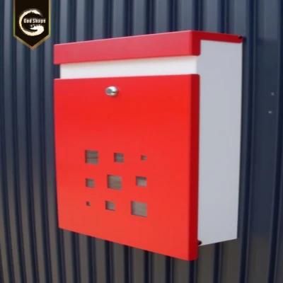 Coated Red Garden Mailboxes for Paper and Letters Locker -0418L