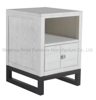 Custom Made Wood Furniture Hotel Nightstand Hotel Bedside Table Hotel Bed Furniture for Sale