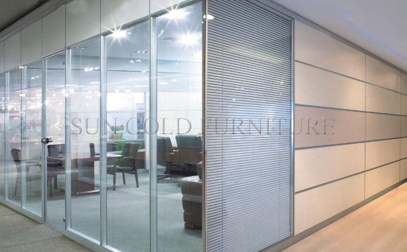 China Partition Wall Divider Aluminum Frame Glass Office Partition Wall (SZ-WST752)