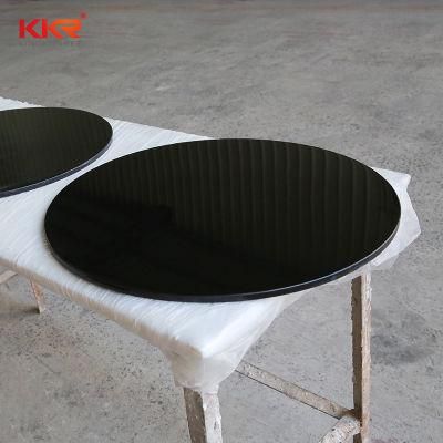 Black Resin Stone Solid Surface Marble Dining Table