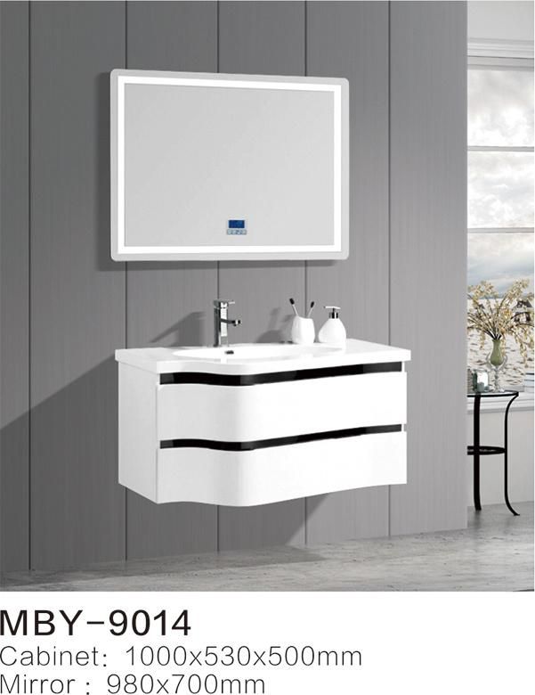 Glass Basin Bathroom Cabinet with LED Mirror with Good Price