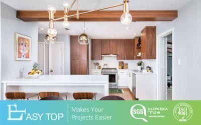 Guangzhou Furniture Customized Melamine Modern Kitchen Cabinets Furniture with Island