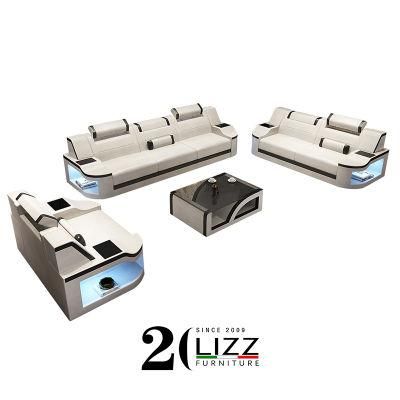 Direct Sale Modern Style Customized Sectional Luxury Living Room Furniture Leather Sofa Set