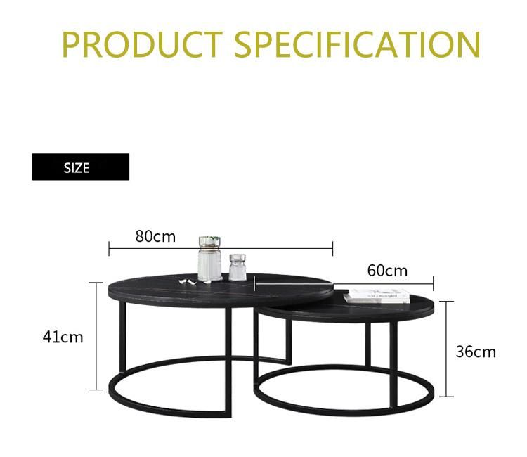 Balcony Outdoor Industrial Luxury Furniture Marble Coffee Table for Sale