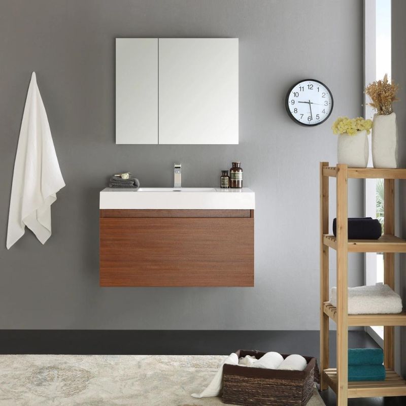 Factory Wholesale Modern Bathroom Furniture Sanitary Ware Cabinet Wall Mounted Bathroom Vanity