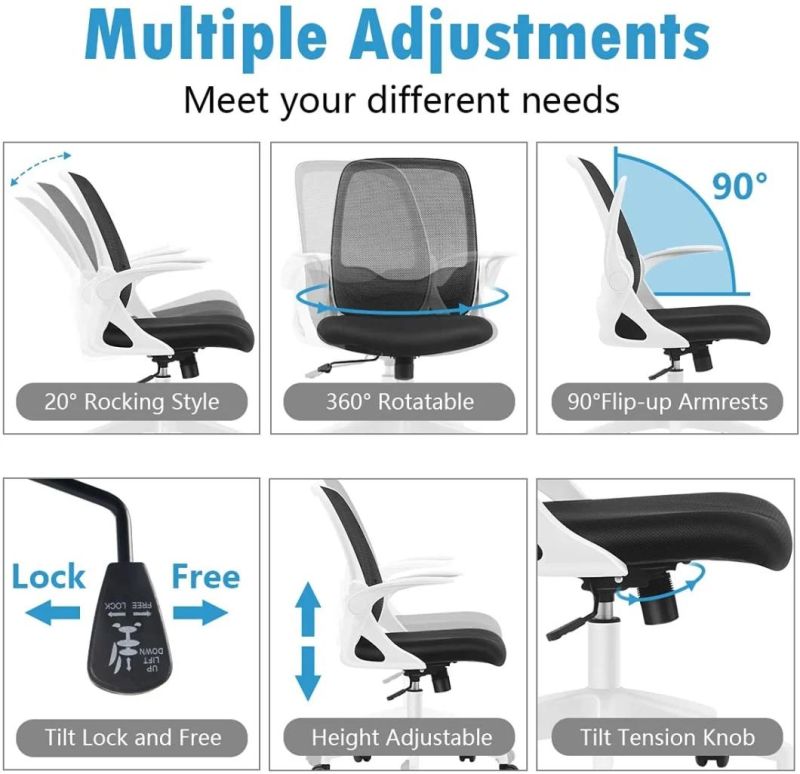 Li&Sung 10273 Ergonomic Adjustable Height Modern Mesh Chair