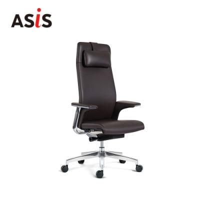 Asis Match Executive High Back Modern Genuine Leather Manager Swivel Office Computer Chair Furniture