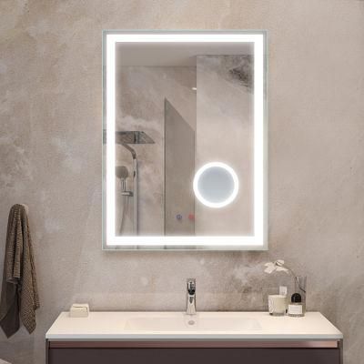 Anti-Foggy Smart LED Bathroom Mirrors with 5X Magnifying Mirror Inside