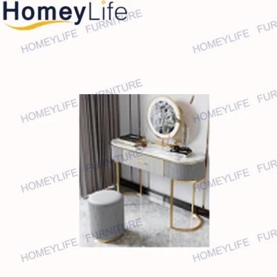 Fancy Modern Home Marble Dressing Table and Chair Furniture Set