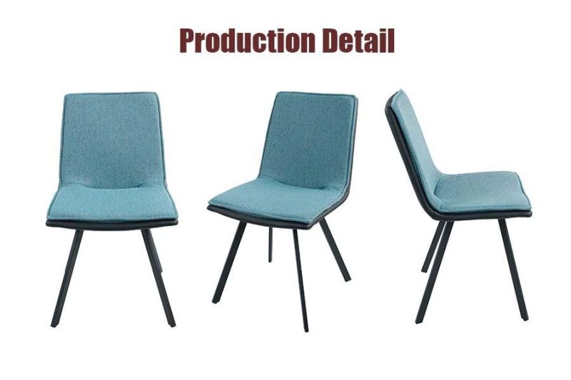Home Outdoor Hotel Restaurant Furniture Sofa Chair Fabric Metal Dining Chair for Dining Room