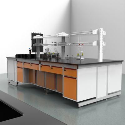 Physical Wood and Steel Furniture with Top Centrifuge Laboratory, Bio Wood and Steel Epoxy Resin Lab Bench/