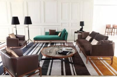 Hotel Furniture Wooden Base Modern Fabric Sofa Set