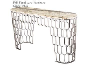 Modway Gridiron Contemporary Modern Stainless Steel Console Table