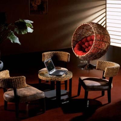 Classic Style Luxury Living Room Wicker Chairs Dining Room Natural Rattan Furniture Set Table and Chair