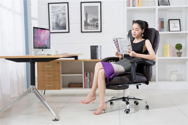 Modern Wholesales Swivel Ergonomic PU Reclining Home Office Furniture High Back Executive Computer Gaming with Footrest