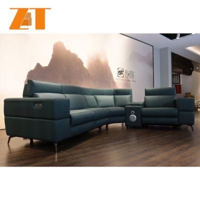 Foshan Factory Wholesale Modern High Quality Luxury Green Home Living Room Leather Sofa