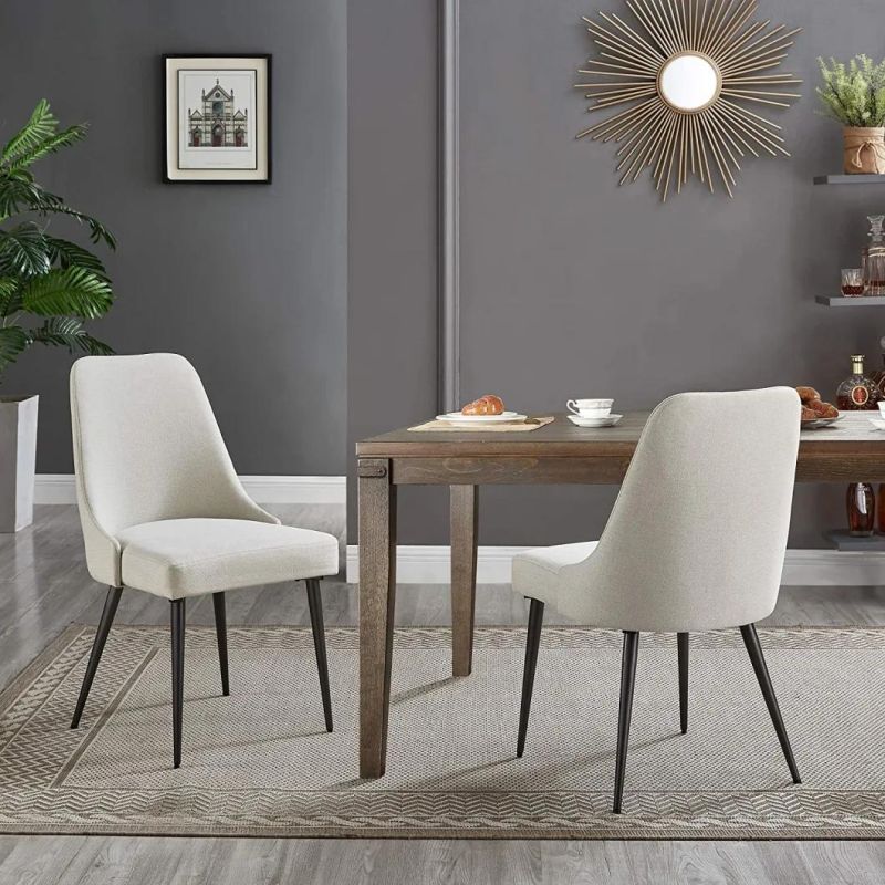 Personalized Italian Minimalist Velvet Fabric Dining Chair for Dining Room