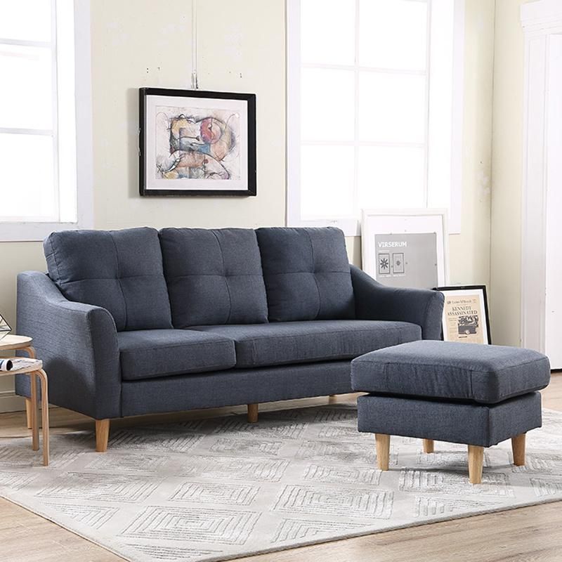 Modern 3 Seater Sofa Solid Wood Frame Living Room Sofa