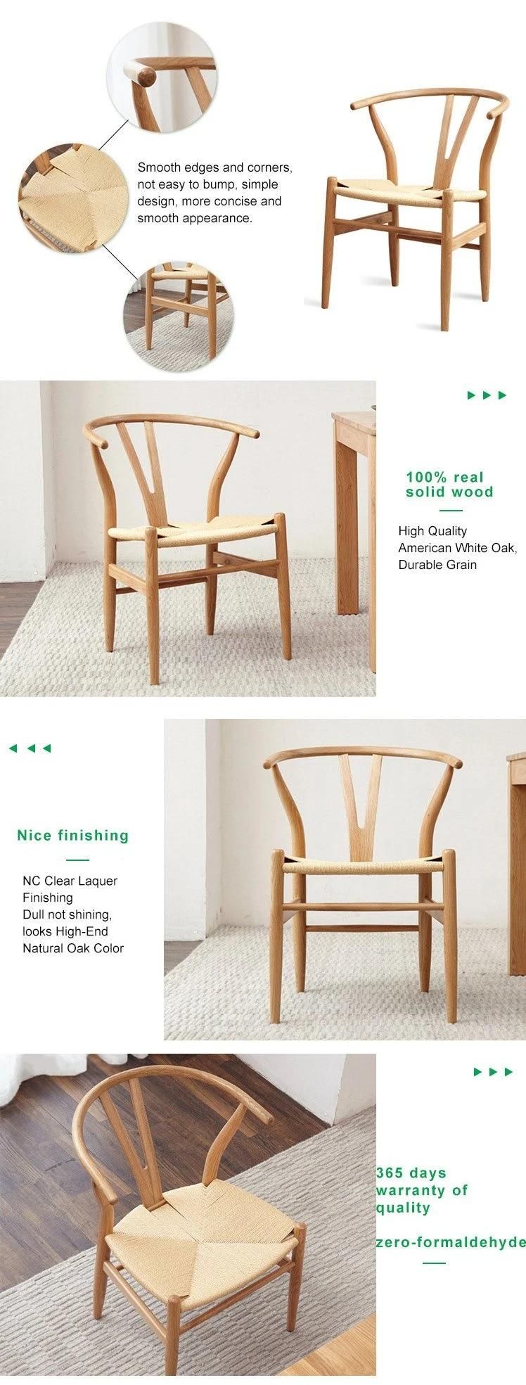 Furniture Modern Furniture Chair Home Furniture Living Room Furniture Replica Wishbone Ring Back Dining Chair Restaurant Chair Hans Wegner Y Chair by Ash Wood