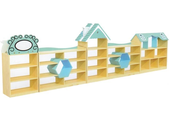 Preschool Kids Wooden Toy Shelf School Classroom Furniture
