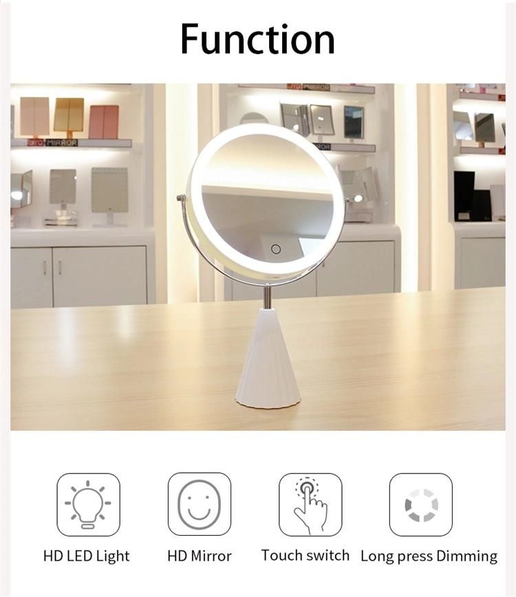 360 Rotation 1X/10X Magnifying Table Makeup Vanity LED Mirror