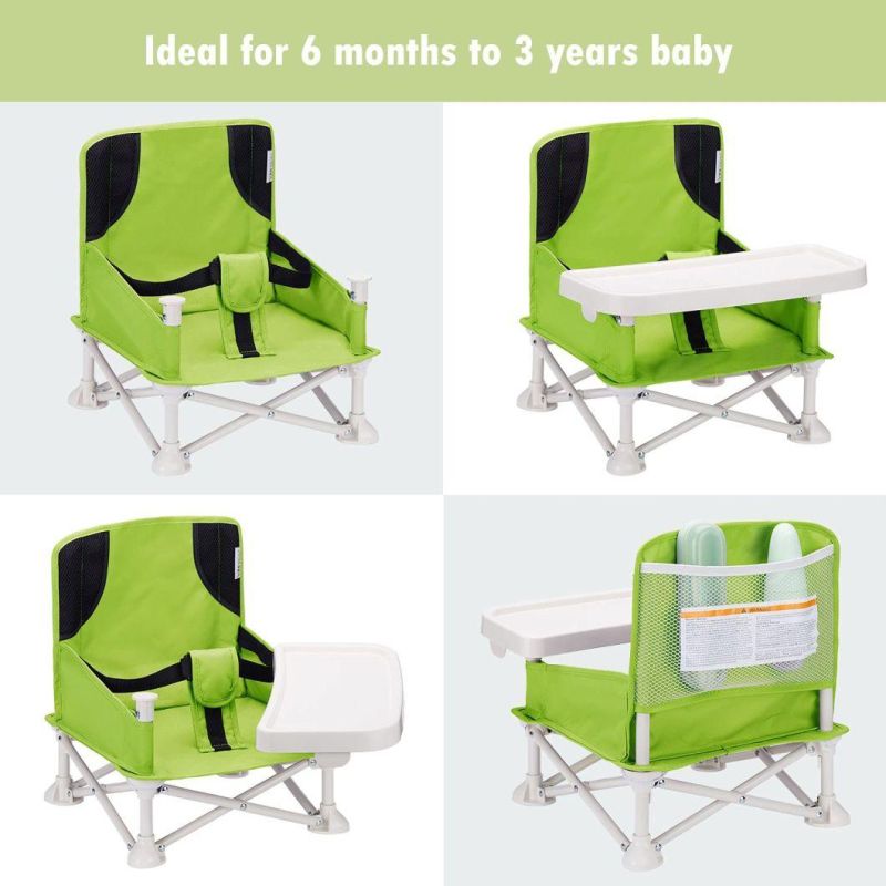 Baby Dining Chair Portable Space Saver High Chair Toddler Seat Kids Seat for Indoor Outdoor Use Fast Travel Booster Seat Easy and Compact Baby Seat with Storage