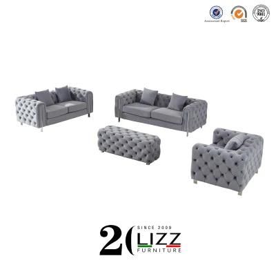 Luxury Italian Designer Furniture Fabric Chesterfield Lounge Suite Sofas