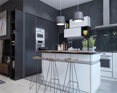 Light Luxury Design Long Lasting Practical MDF Melamine Kitchen Cabinet