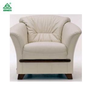 Solid Wood Leisure Sofa Chair Leather Fabric Wood Arm Chair Relax Single Sofa for Hotel Restaurant Commercial Sofa Chair