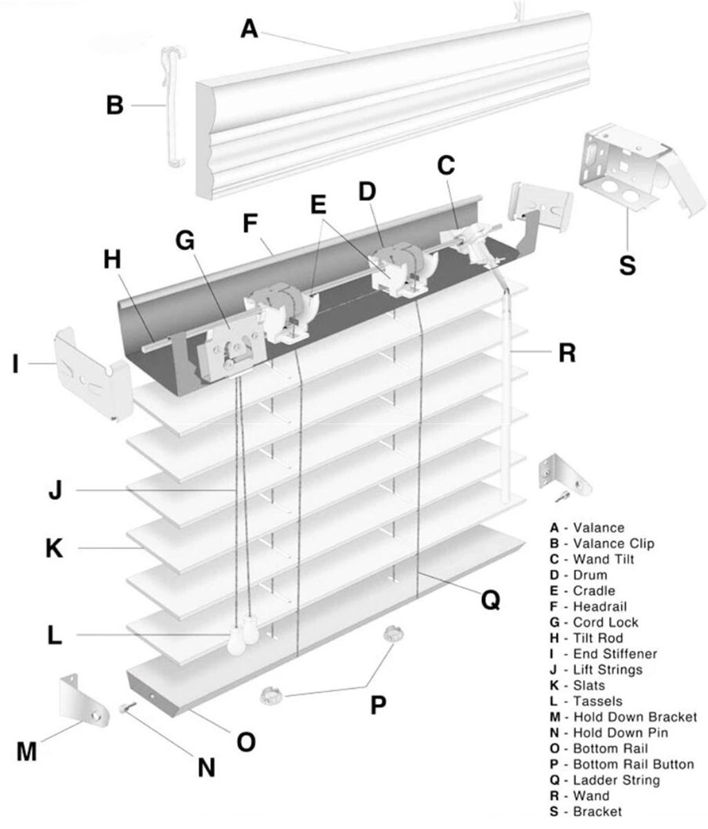 Office Window Curtains and Blinds Basswood Ladder String Wooden Blinds Slats Venetian Blinds