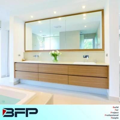 Recessed Handle Modern Bathroom Furniture Customized